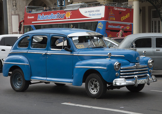 1947 Blue Ford 8 Super Deluxe Taxi. Havana, Cuba