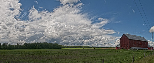sky clouds barn field summer weather loyalisttownship