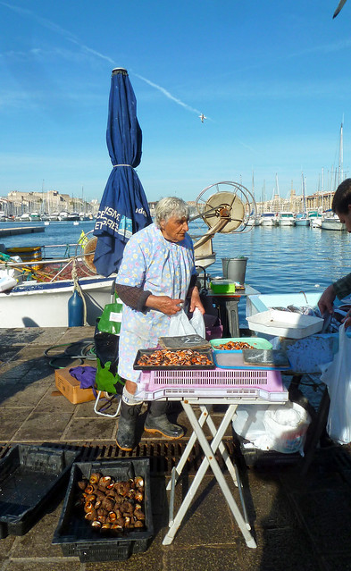 Selling fish at the Marche aux Poissions (fish market) in Marseille