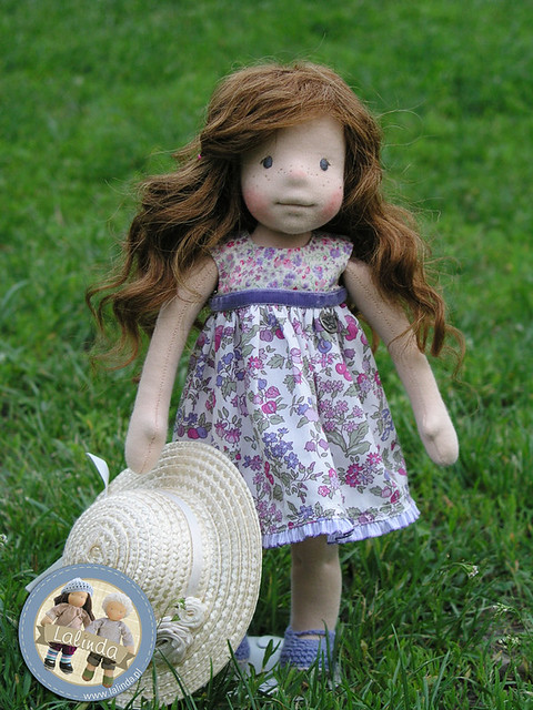 Anne - natural fiber art doll