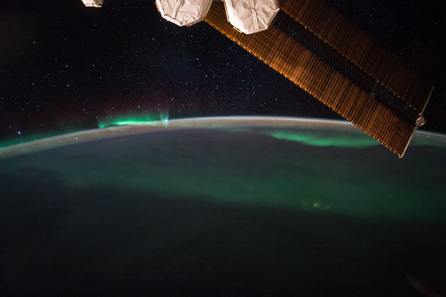 Aurora and Night Sky From International Space Station
