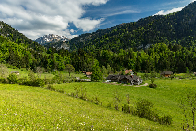 Vallée de la Jogne depuis Charmey (Switzerland)