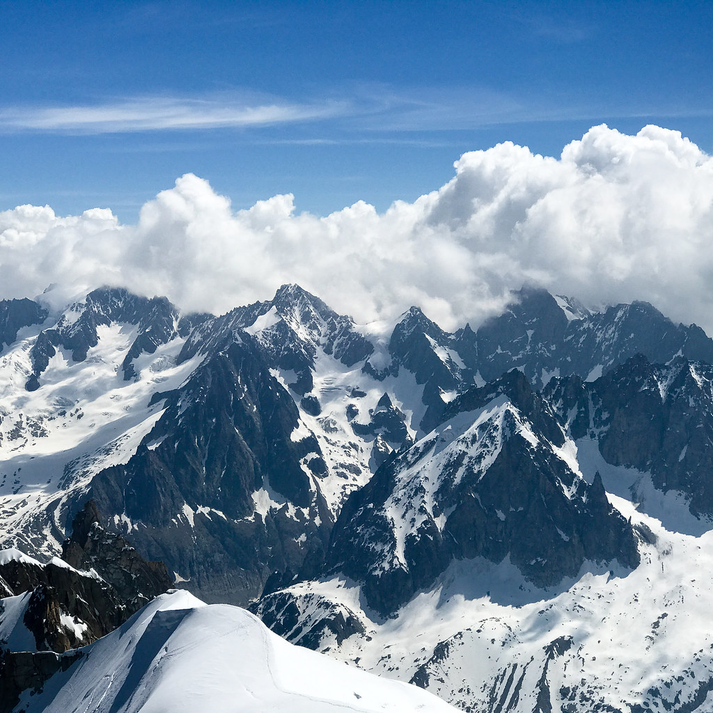 View from Aiguille du Midi of Mont Blanc massif mountain r… | Flickr
