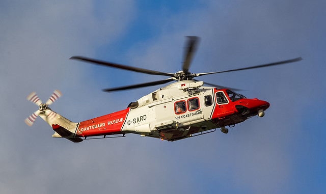 G-SARD HM Coast Guard Agusta AW139 over Bodmin Moor, Cornwall.