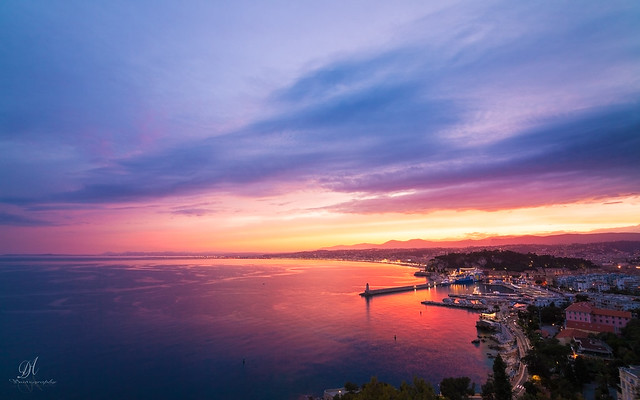 Sunset, City of Nice, France