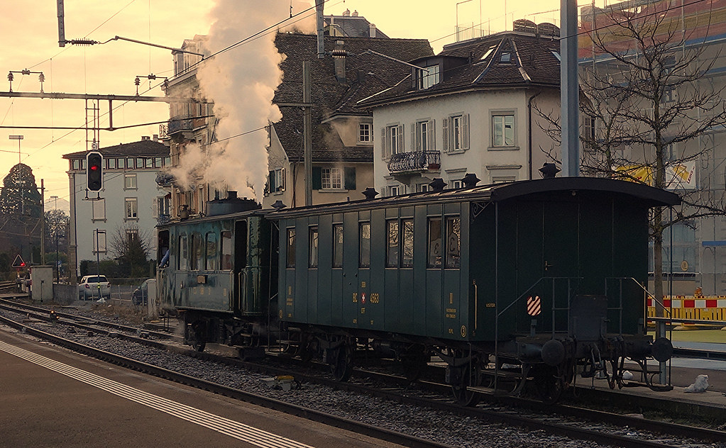 Steam railcar CZm 1/2 Nr. 31 in Horgen (Switzerland)
