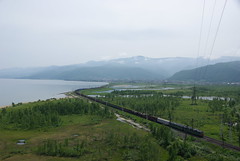 RZD Transsib line at Baikal shore, VL85-108