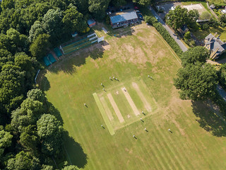 Above a Cricket Match in Hilly Fields