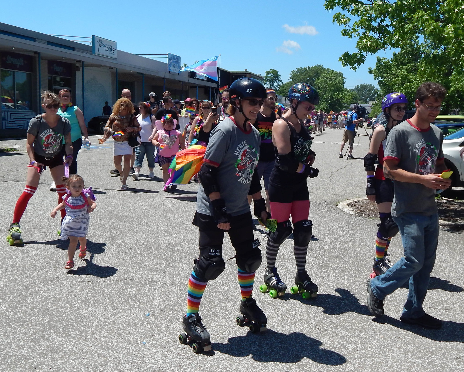 Eerie Roller Girls in Pride Parade