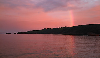 Sunset with a Rainbow