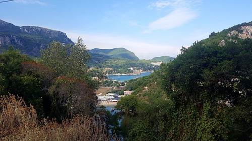 paleokastritsa corfuisland mountain beach sea landscape panorama