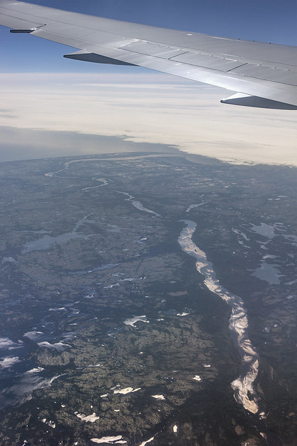 Rivière Natashquan, Côte-Nord, Québec, Canada, from the air