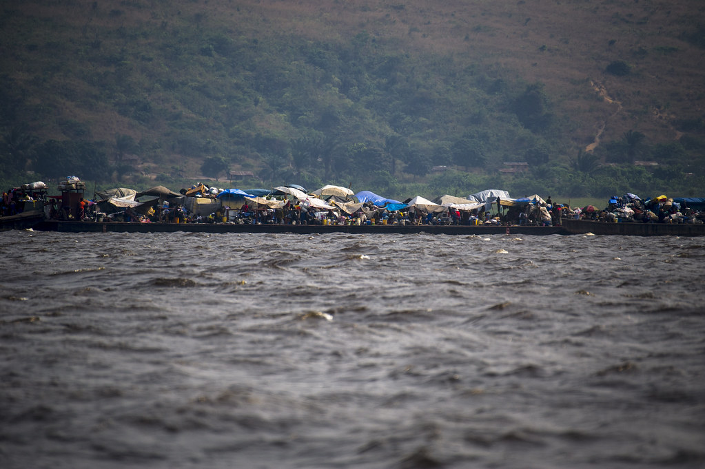 View from the River Congo between Kinshasa and Lukolela, Democratic Republic of Congo.