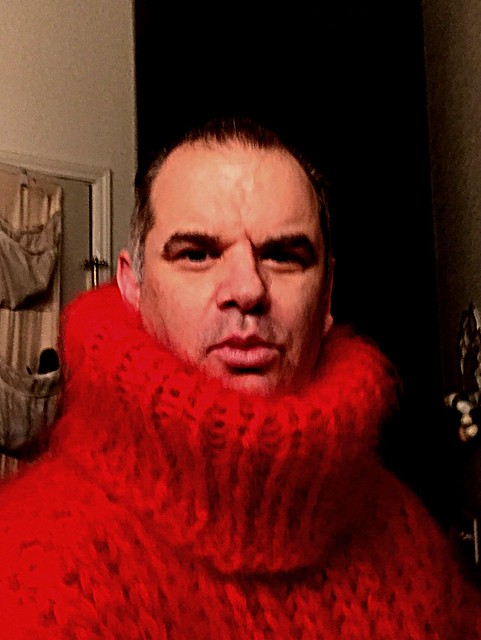 Red Mohair Turtleneck 2