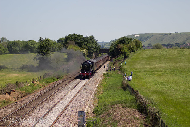 Flying Scotsman in the shadow of the White Horse