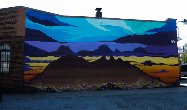 sunset mural