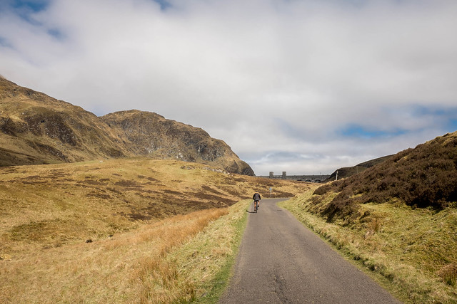 Cycling up to Lochan Na Lairige Dam