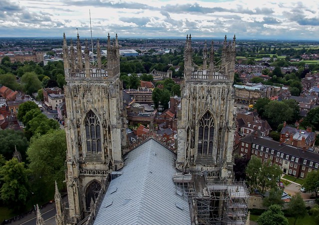 View of York from York Minster tower.