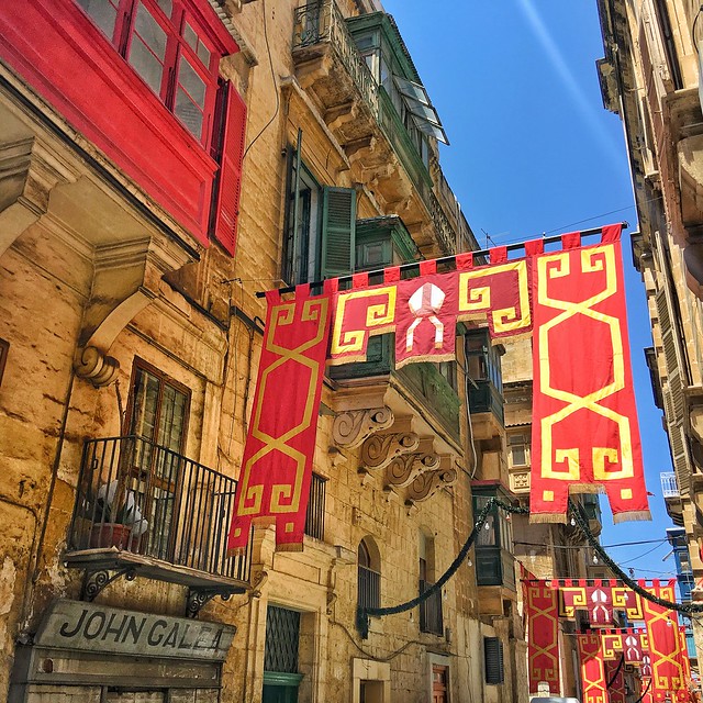 Banners in Valletta