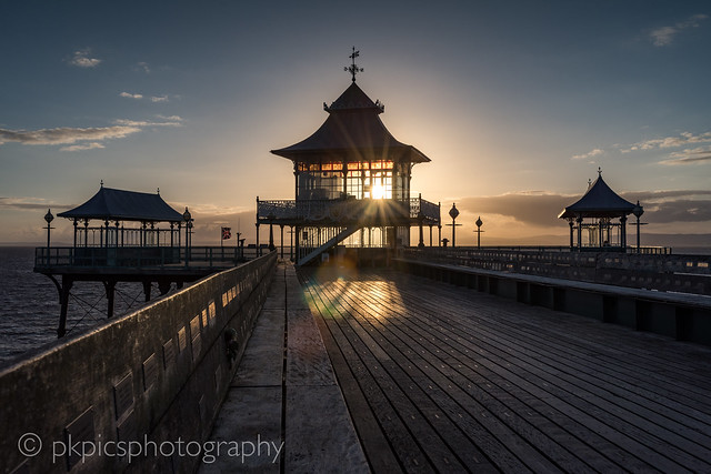 Clevedon Pier Sunlight