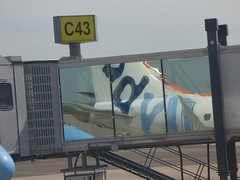 Planes at Lyon–Saint-Exupéry Airport - Flybe reflection