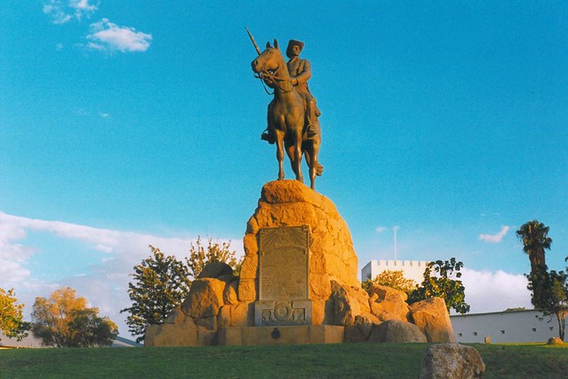 Reiterdenkmal am ursprünglichen Standort vor der Alten Feste in Windhoek