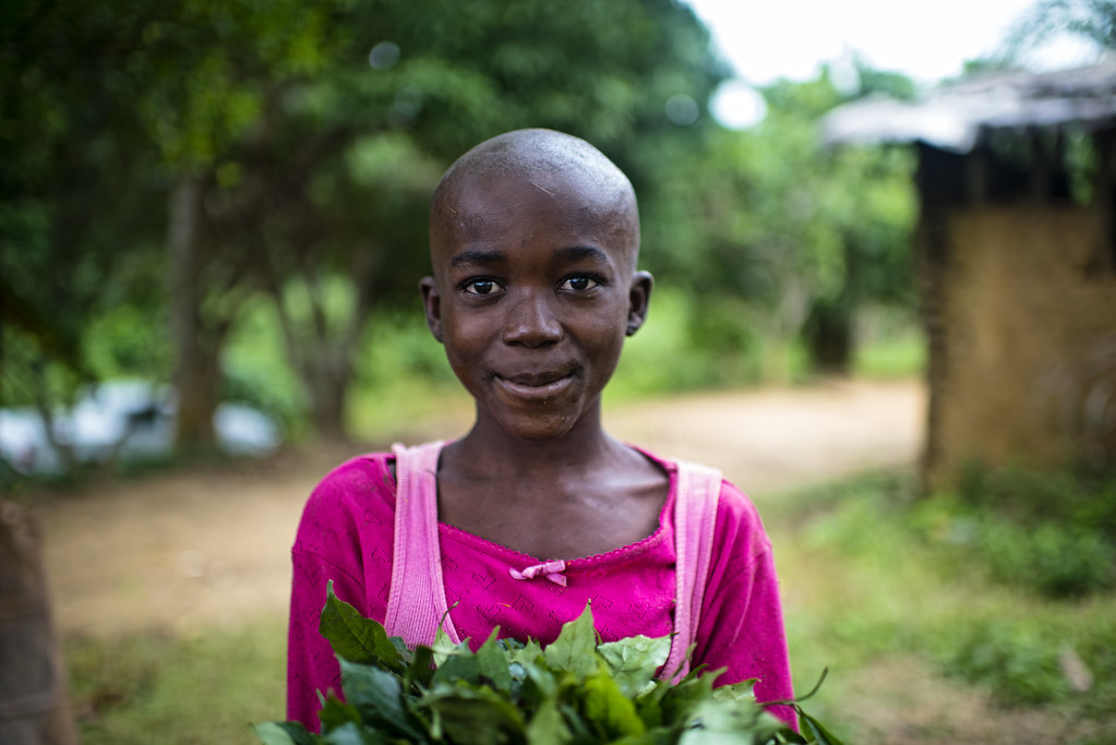Portrait of a child from the village of Minwoho, Lekié, Center Region, Cameroon.