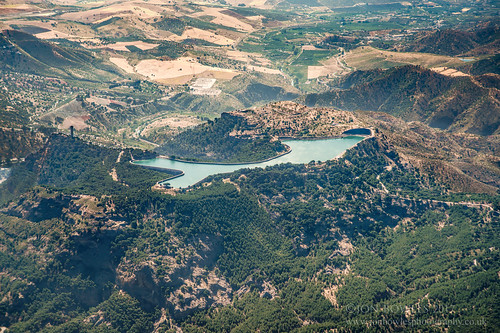 ardales andalucía spain es hydro hydroelectric pumped storage dam malaga electricity aerialphotography aerial color landscape water reservoir