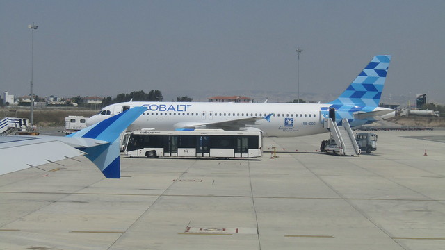 Cobalt Air on the tarmac of Larnaca
