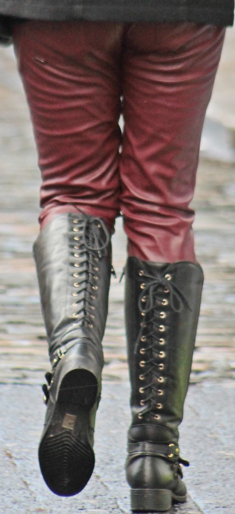Leather pants | Shiny street | Flickr