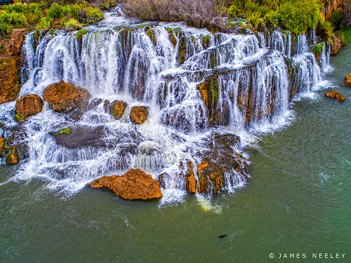 idaho fallcreekfalls snakeriver southfork waterfall aerialphotography drone dji jamesneeley