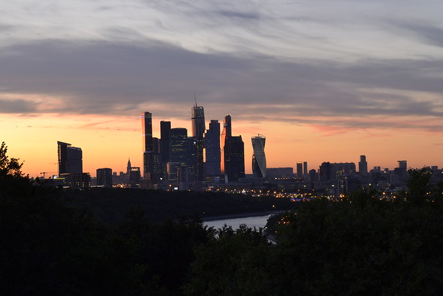 Sunset in Moscow.