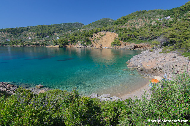 Agioi Anargyroi beach in the island of Alonissos, Greece
