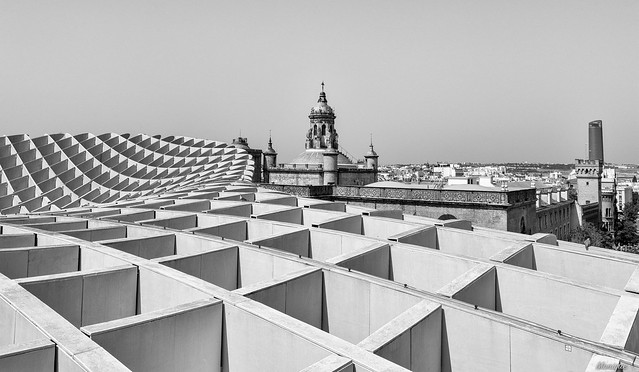 View from the Metropol Parasol. Sevilla, Spain.