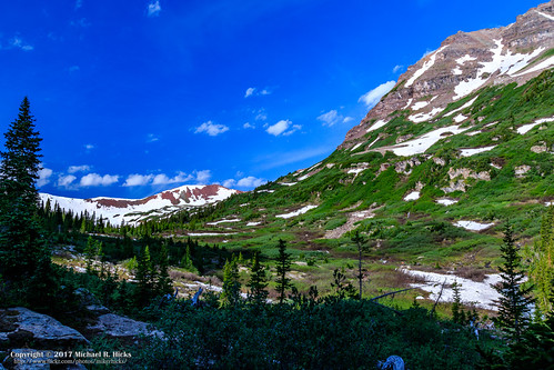 Sunrise on West Marooon Creek by mikerhicks, Maroon Bells - Snowmass Wilderness: Day 2 - Back Down West Maroon Creek Trail and Up Buckskin Passas