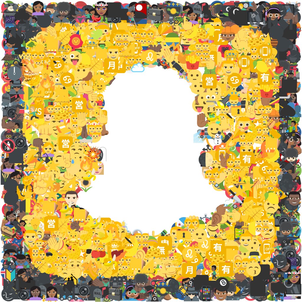 snapchat logo emoji - Snapchat logo build with emoji - Mark Knol - Flickr