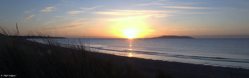 sunrise ireland dublin lambayisland sea waves shore dawn light viking