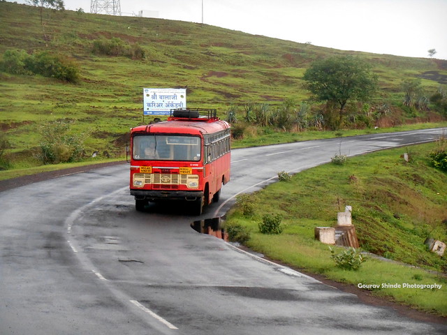 MSRTC Tata Parivartan Heading towards kolhapur on beautiful road of konkon  Route -- Malkapur -- Kolhapur