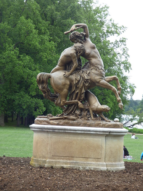 Parc de la Tête d'Or, Lyon - statue - Centauresse et Faune - a photo on ...