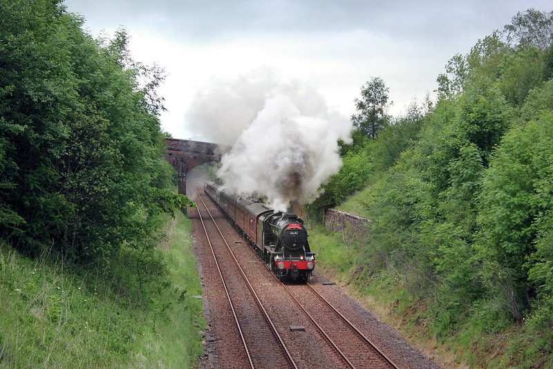 48151 passes the former Crosby Garrett Station with the returning Dalesman.

My two year old son was with me to see the 8F go by. He was getting quite impatient beforehand, but seeing it thunder past made his day!