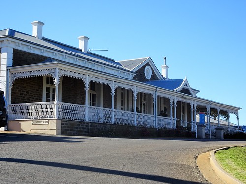 Kapunda. The beautiful hospital. Built in 1877. The cast iron lacework on the veranda probably came from Hawkes Foundry in Kapunda. Dutton of Anlaby was the main donor for the building