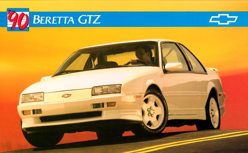 1990 Chevrolet Beretta GTZ Original 2-page Advertisement Print Art Car Ad D218