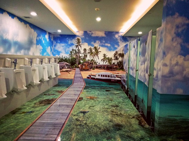 Toilet at Sepinggan Airport, Balikpapan, Indonesia