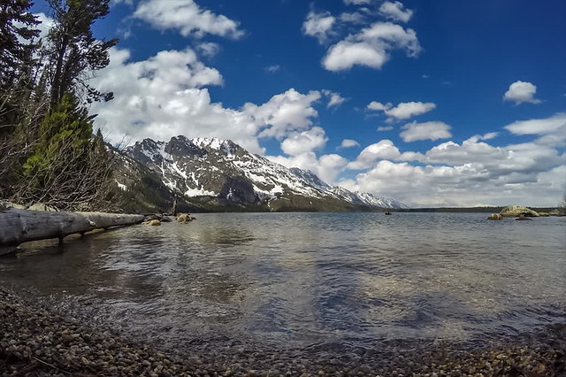 time lapse shot at south end of Jenny Lake