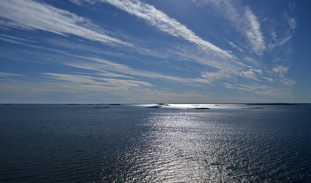 Baltic Sea with a small islands near Helsinki