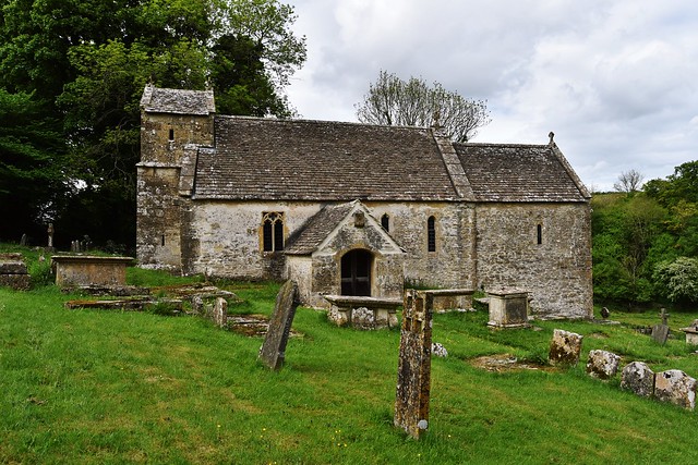 St Michael's Church in the village of Duntisbourne Rouse in Gloucestershire