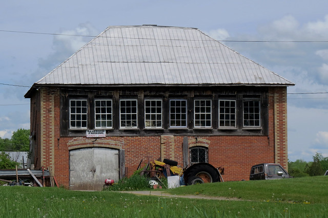 The former carriage shed of H. Nelson Covell (circa 1887) in Lombardy, Ontario