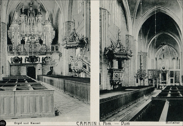 Kamień Pomorski, Cammin in Pommern - Dom - Orgel, Kanzel und Hochalter