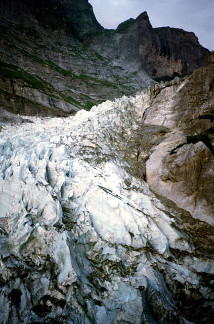 de Oberer Grindelwald Gletscher, Zwitserland 1985