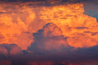When thunderstorm clouds meet sunset